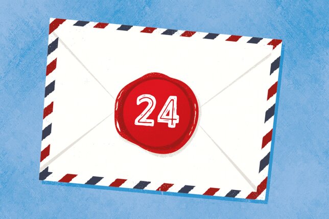 SONNENTOR Gewürzadventkalender - Türchen 24: Die Illustration zeigt einen Briefumschlag! | © SONNENTOR