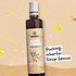 Sonnentor ginger lemon organic syrup bottle with lemon illustration and text “fruity spicy syrup enjoyment”