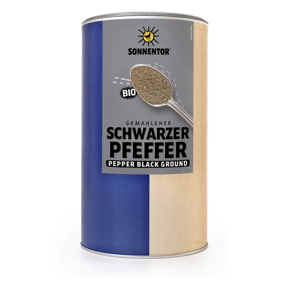 Pfeffer schwarz gemahlen bio 500 g, Gastrodose groß